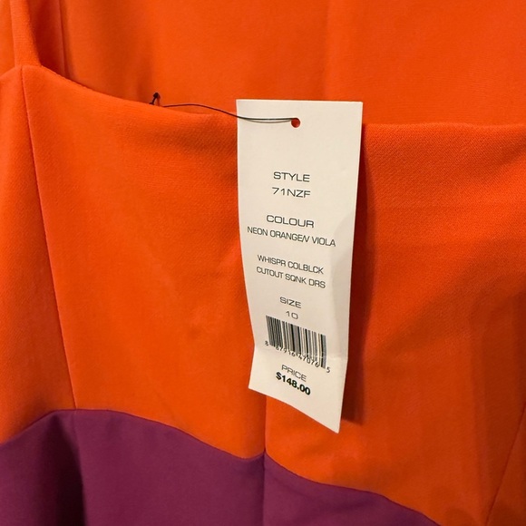 NWT French Connection Whisper Colorblock Side Cut Out Dress 10 - Picture 8 of 8